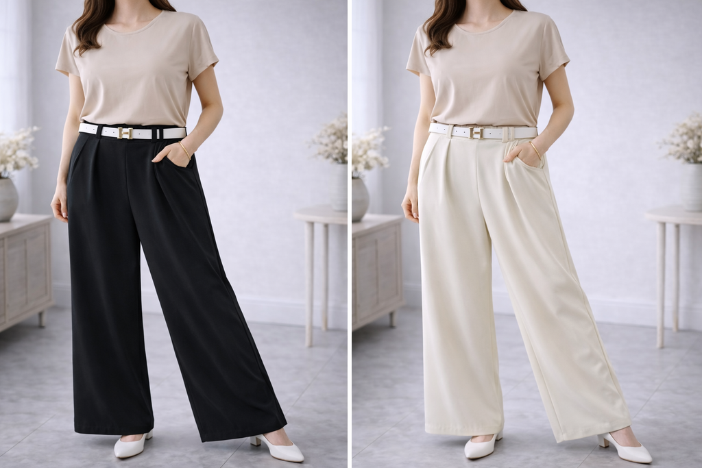 Schöne bequeme Hosen mit Gürtel